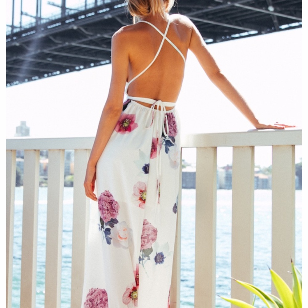 Glimmer Maxi Dress White